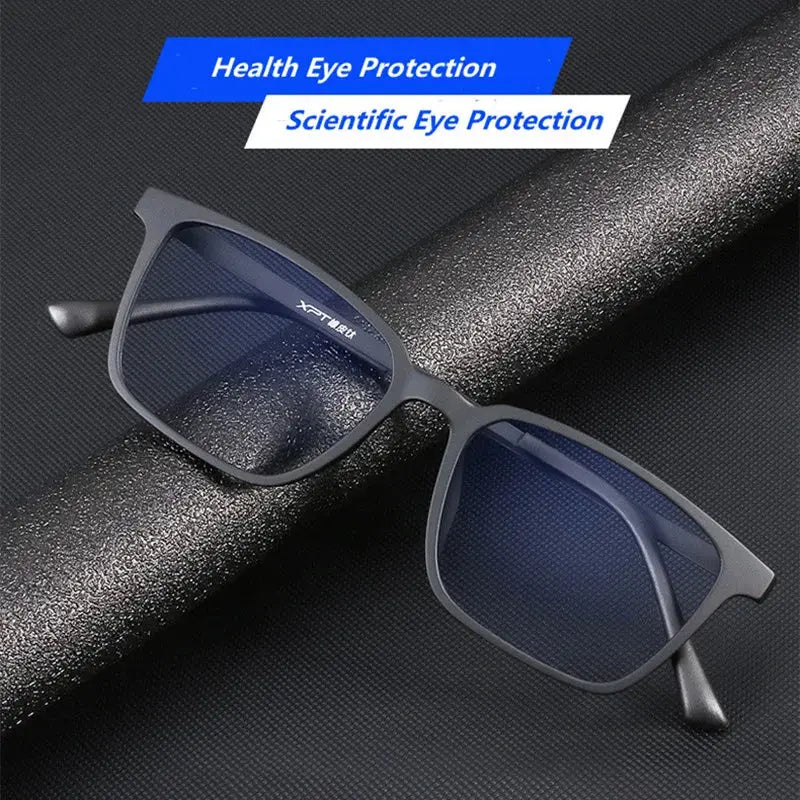 Unisex Square Full Rim Titanium Reading Glasses 98221 — view 3 | Rx Spectacle