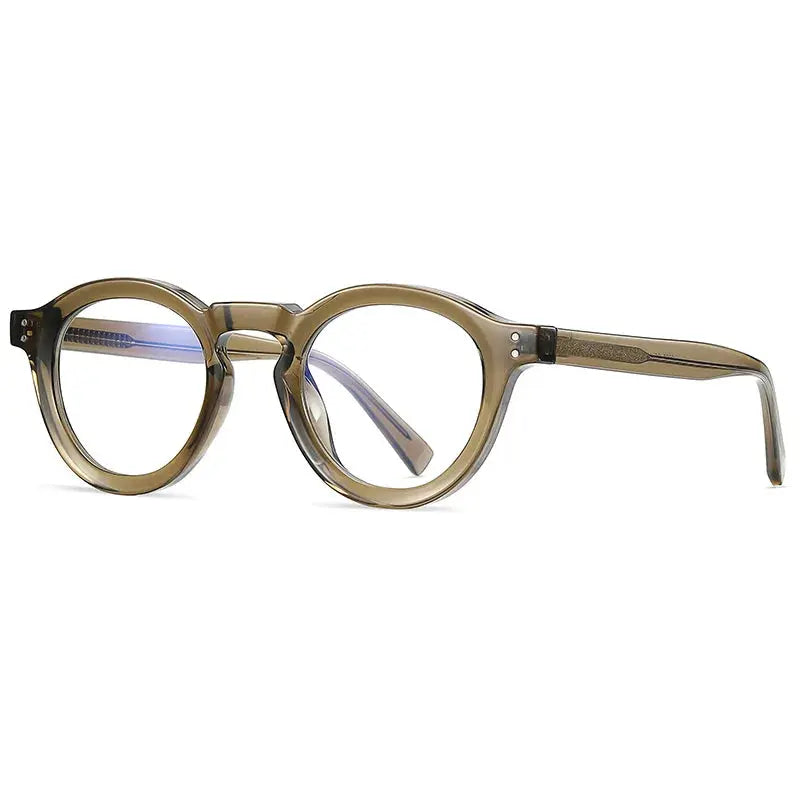 Unisex Round Full Rim Acetate Prescription Glasses Xk2090 — view 17 | Rx Spectacle
