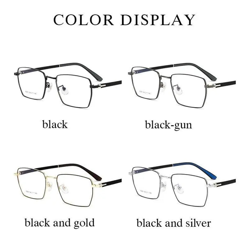 Men's Square Full Rim Alloy Prescription Glasses 8265 — view 7 | Rx Spectacle
