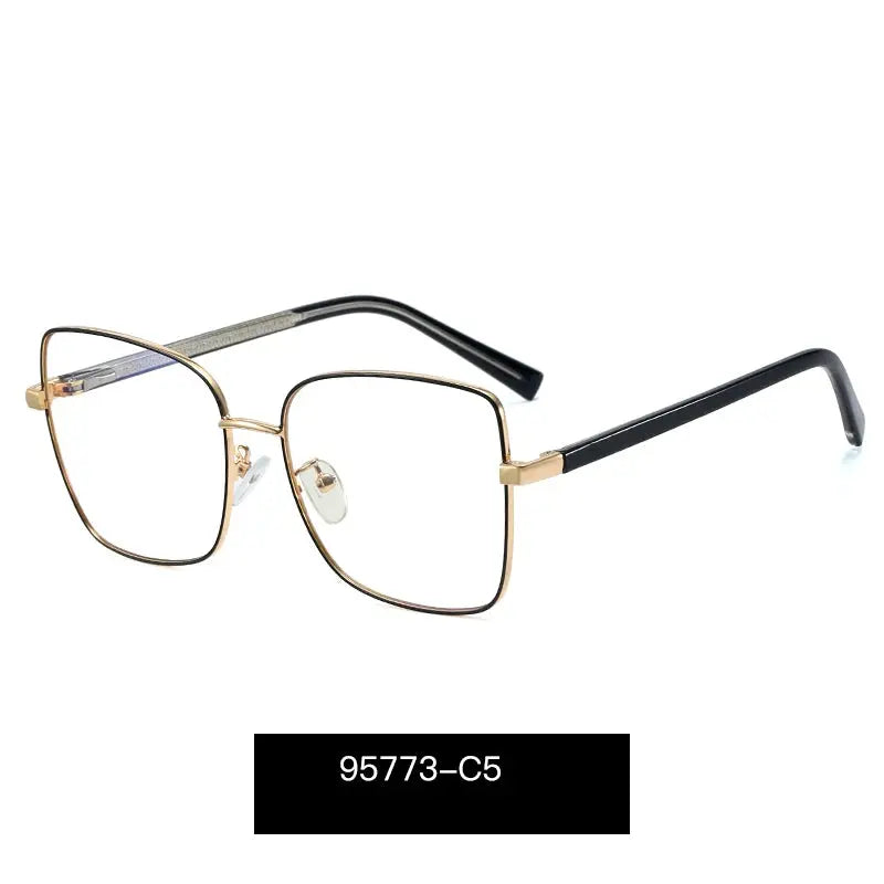 Women's Square Full Rim Alloy Prescription Glasses 95773 — view 5 | Rx Spectacle