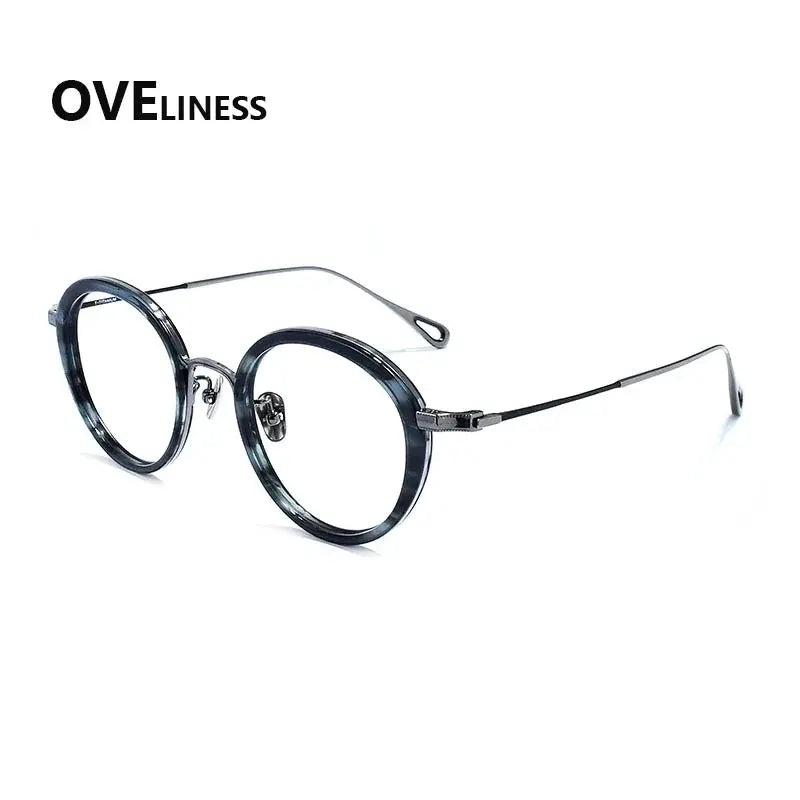 Women's Oval Full Rim Titanium Prescription Glasses 922159 — view 7 | Rx Spectacle