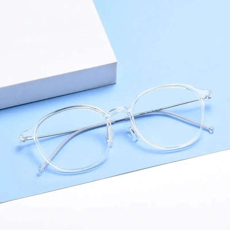 Women's Square Full Rim Titanium Prescription Glasses 75821 — view 1 | Rx Spectacle