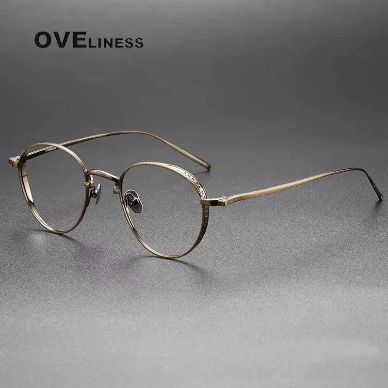 Women's Oval Full Rim Titanium Prescription Glasses 63096 — view 4 | Rx Spectacle