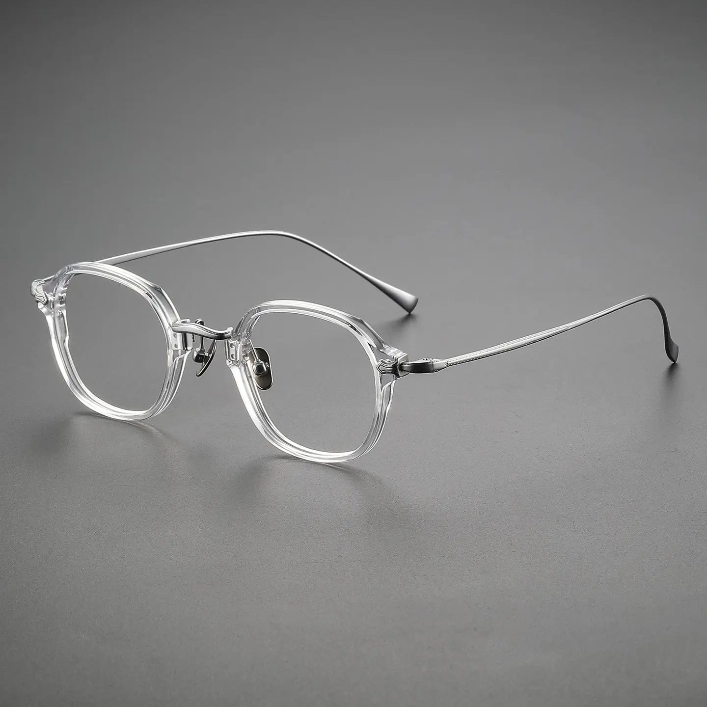 Unisex Square Full Rim Titanium Prescription Glasses 369183 — view 5 | Rx Spectacle
