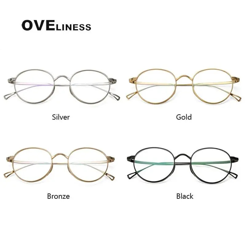 Unisex Round Full Rim Titanium Prescription Glasses 10518 — view 8 | Rx Spectacle