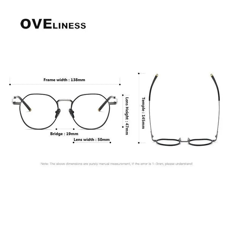 Unisex Round Full Rim Titanium Prescription Glasses — view 6 | Rx Spectacle