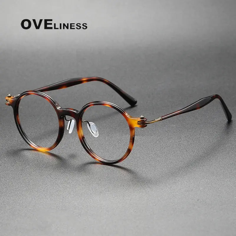 Unisex Round Full Rim Titanium Prescription Glasses 395886 — view 4 | Rx Spectacle