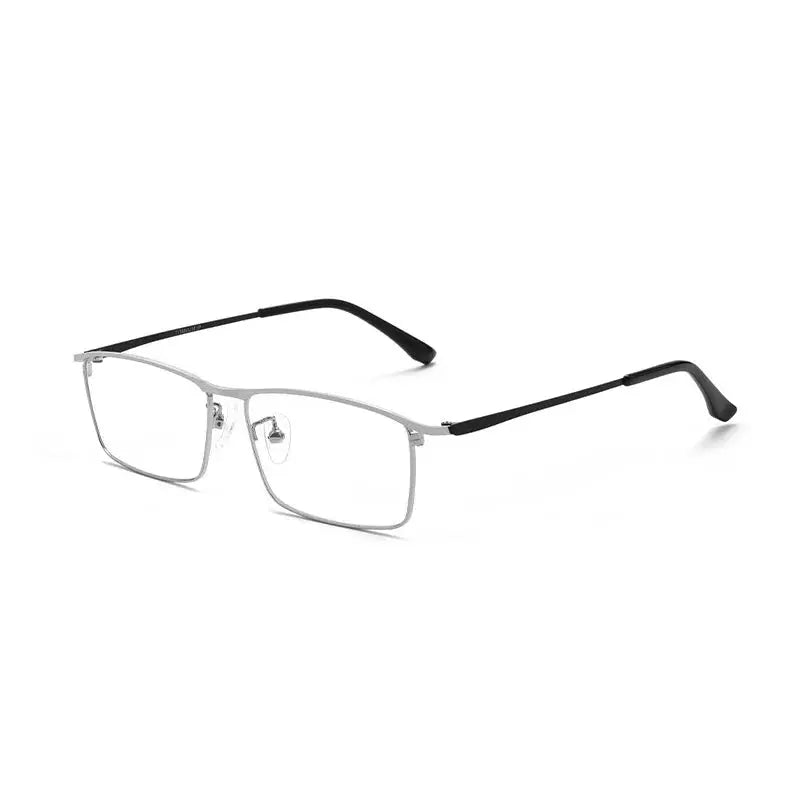 Unisex Square Semi-Rimless Titanium Prescription Glasses 855170 — view 9 | Rx Spectacle