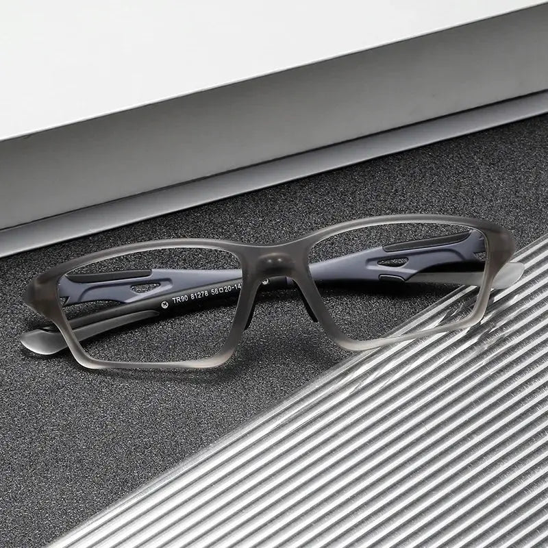 Unisex Rectangular Full Rim TR90 Sports Glasses 81278 — view 4 | Rx Spectacle