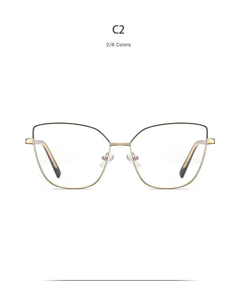 Women's Cat Eye Full Rim Titanium Prescription Glasses 3002 — view 17 | Rx Spectacle