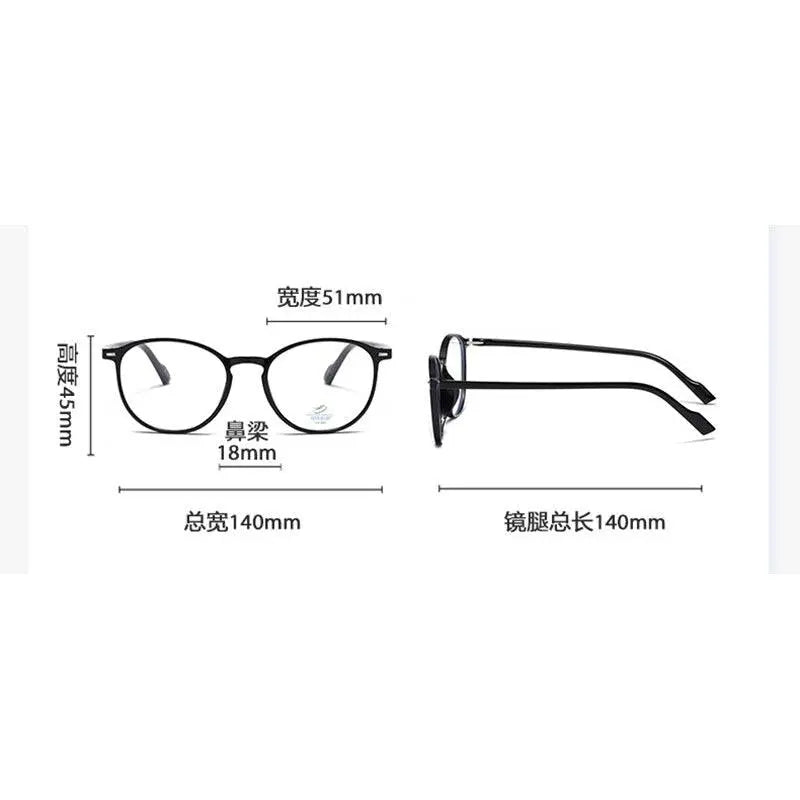 Women's Round Full Rim TR90 Prescription Glasses 81267 — view 9 | Rx Spectacle