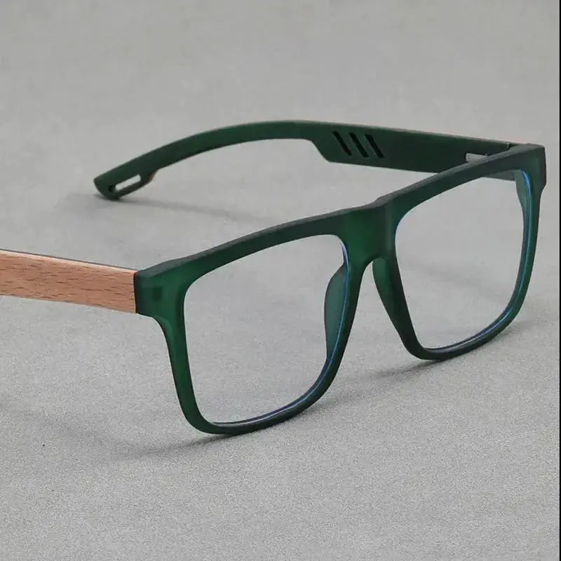 Unisex Square Full Rim Titanium Prescription Glasses Z1008 — view 4 | Rx Spectacle