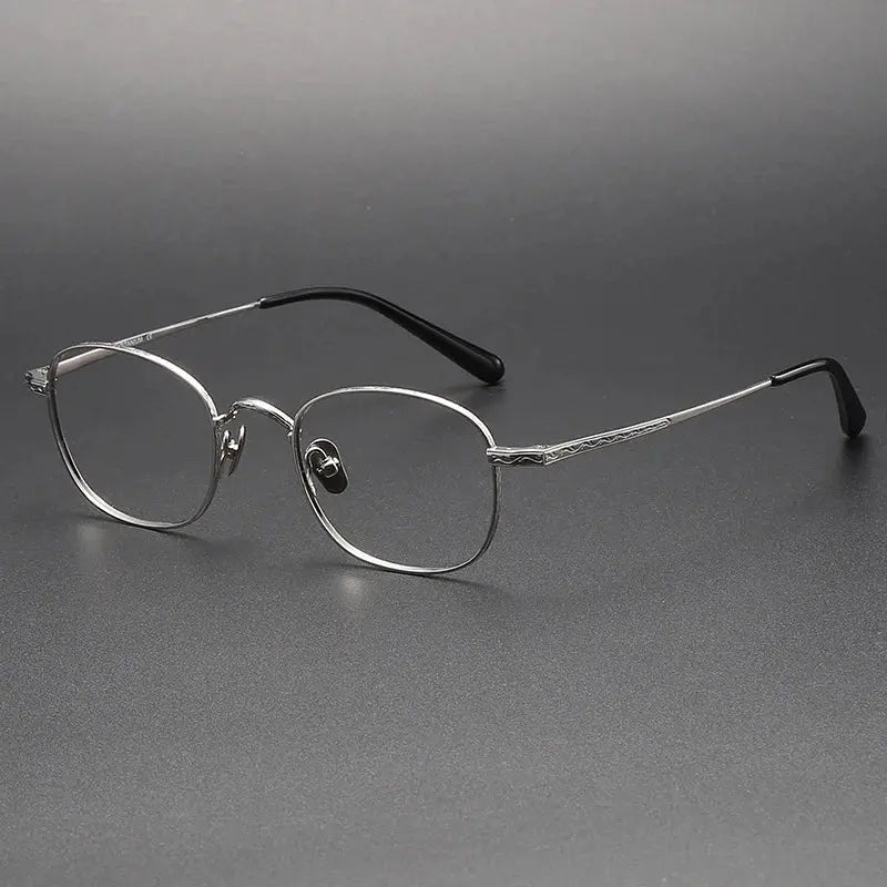 Women's Oval Full Rim Titanium Prescription Glasses 959125 — view 3 | Rx Spectacle