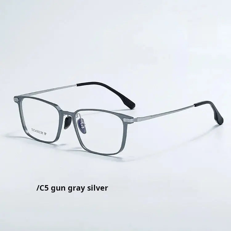 Unisex Square Full Rim Titanium Prescription Glasses 720265 — view 3 | Rx Spectacle