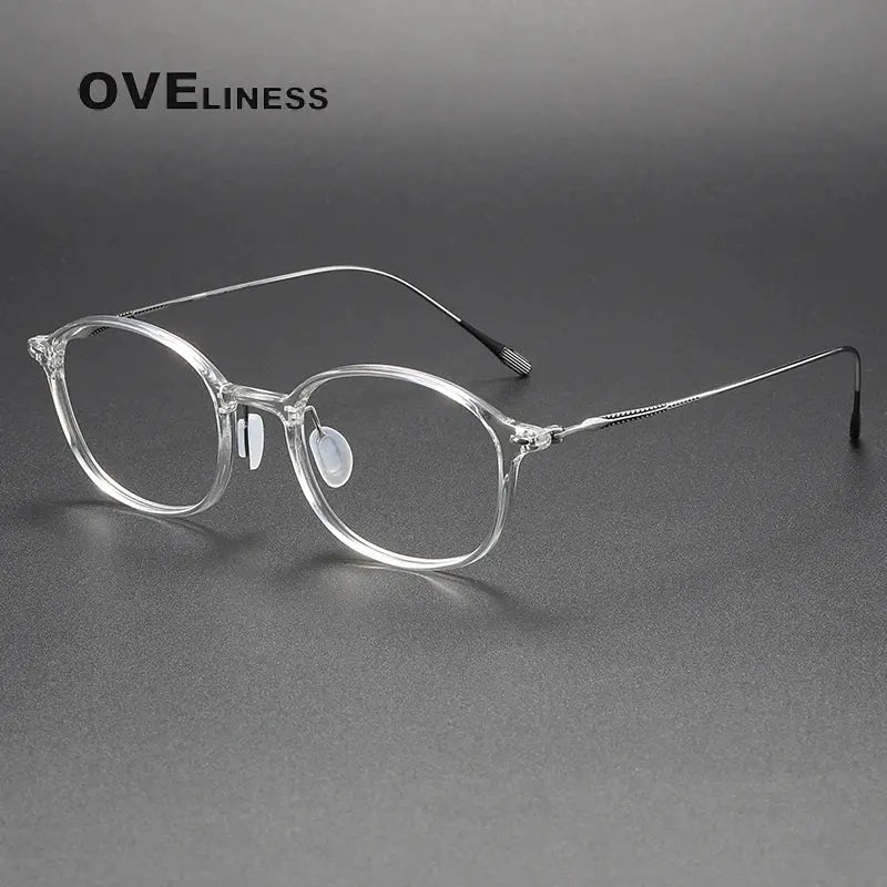 Women's Square Full Rim Titanium Prescription Glasses 928653 — view 6 | Rx Spectacle