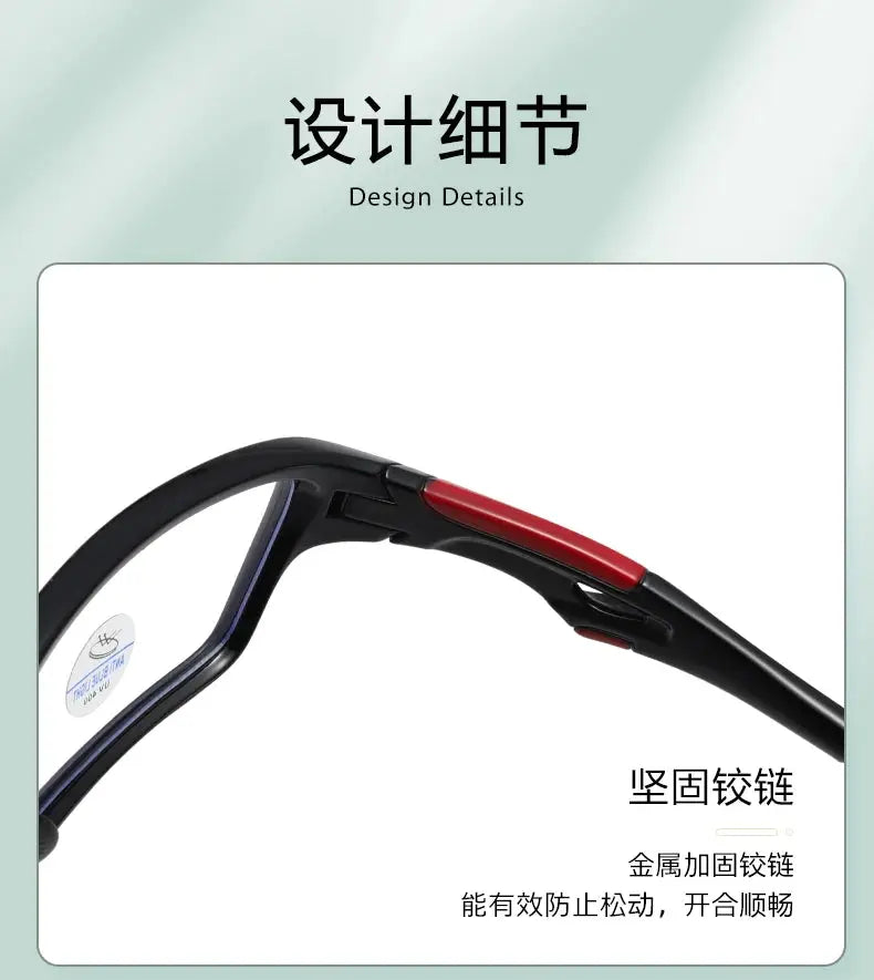 Men's Rectangular Full Rim Plastic Prescription Glasses 81278 — view 8 | Rx Spectacle