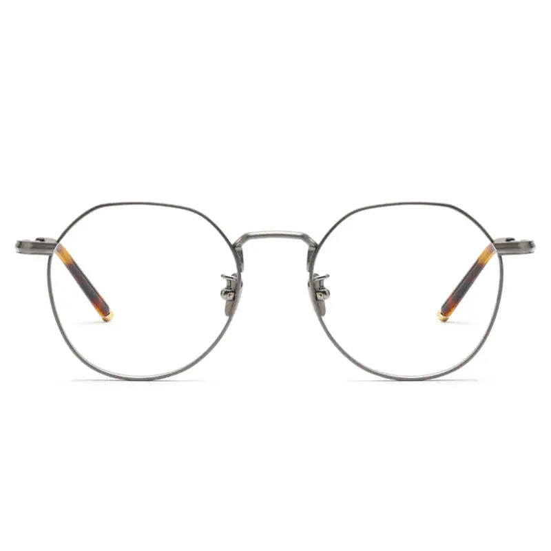 Unisex Polygon Full Rim Titanium Prescription Glasses 14919 — view 6 | Rx Spectacle