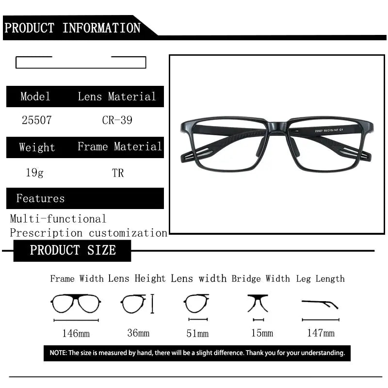 Unisex Square Full Rim TR90 Reading Glasses 725507 — view 2 | Rx Spectacle