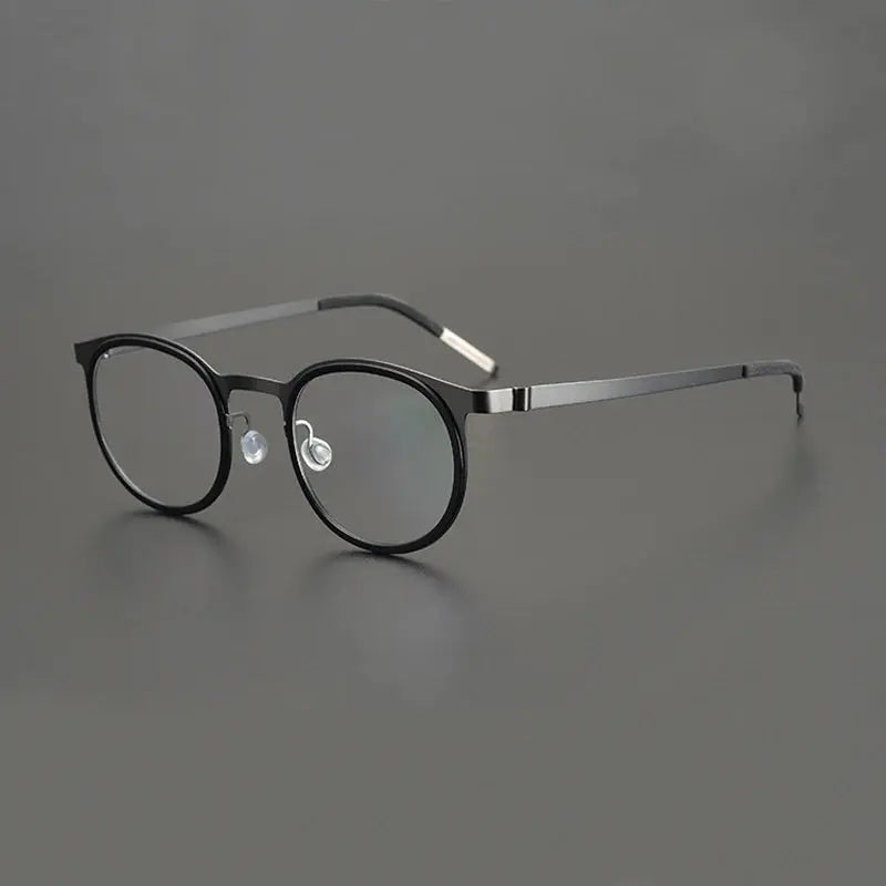 Women's Round Full Rim Titanium Prescription Glasses 199704 — view 6 | Rx Spectacle