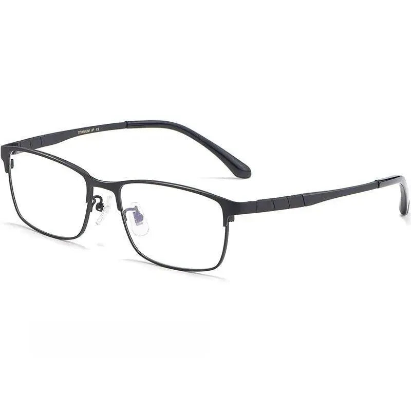 Men's Square Full Rim Titanium Prescription Glasses Ht0137 — view 7 | Rx Spectacle