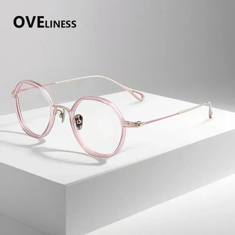 Women's Polygon Full Rim Titanium Prescription Glasses 922142 — view 3 | Rx Spectacle