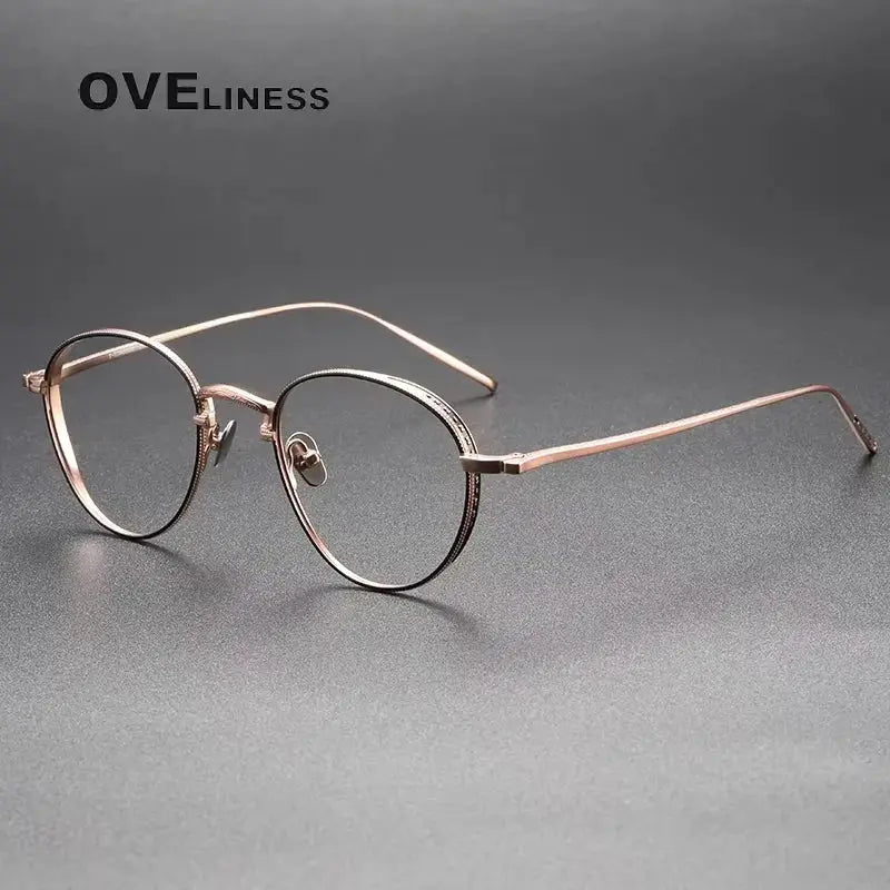 Women's Oval Full Rim Titanium Prescription Glasses 63096 — view 6 | Rx Spectacle