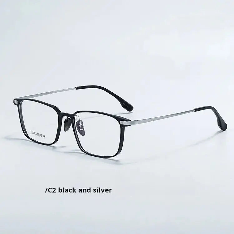 Unisex Square Full Rim Titanium Prescription Glasses 720265 — view 6 | Rx Spectacle