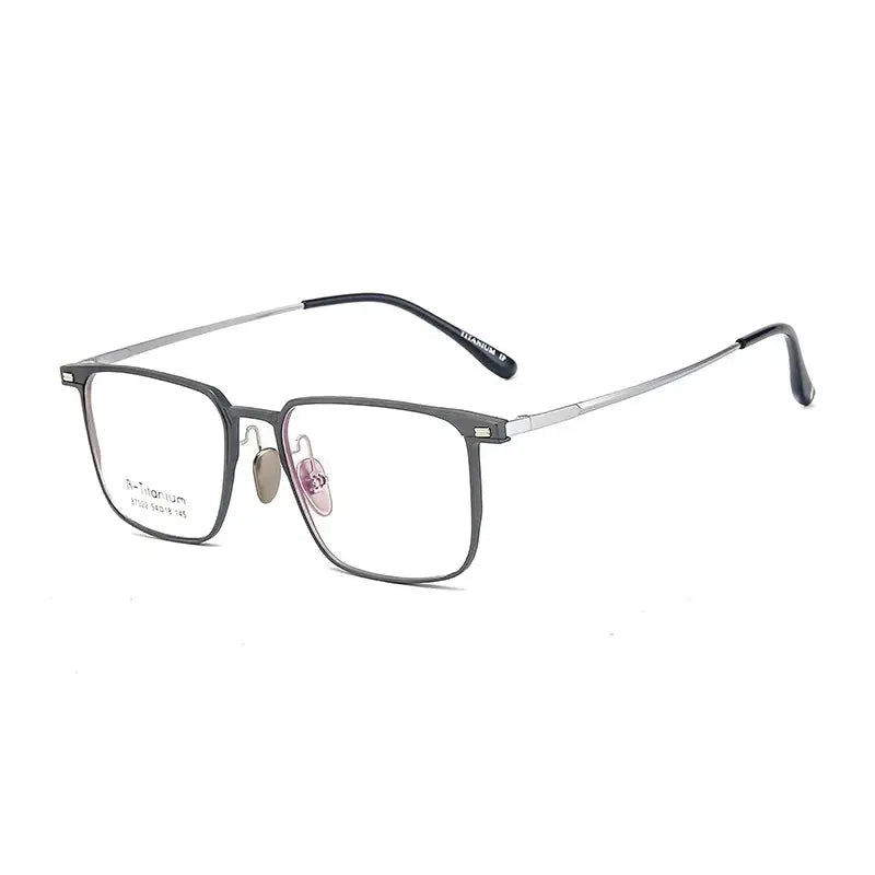 Men's Square Full Rim Titanium Prescription Glasses 787022 — view 7 | Rx Spectacle