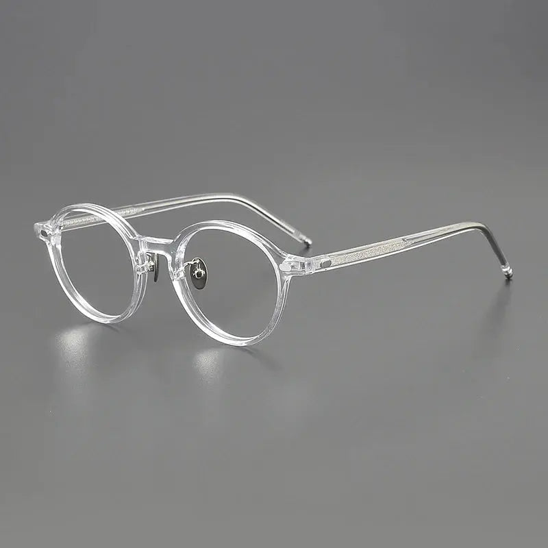 Unisex Round Full Rim Acetate Prescription Glasses 772215 — view 6 | Rx Spectacle