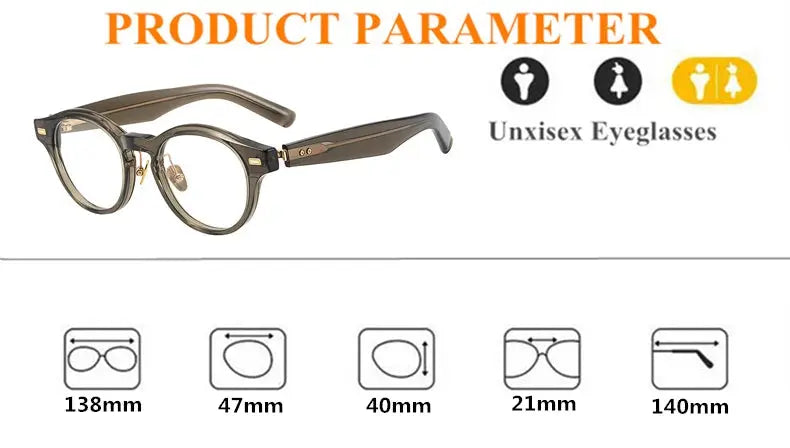 Women's Round Full Rim Acetate Prescription Glasses 61150 — view 2 | Rx Spectacle