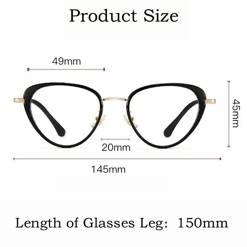 Women's Cat Eye Full Rim TR90 Prescription Glasses Y11931 — view 3 | Rx Spectacle