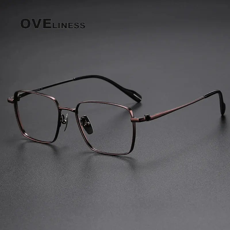 Unisex Polygon Full Rim Titanium Prescription Glasses 781012 — view 8 | Rx Spectacle
