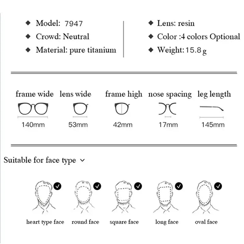 Men's Polygon Full Rim Titanium Prescription Glasses 79479 — view 2 | Rx Spectacle