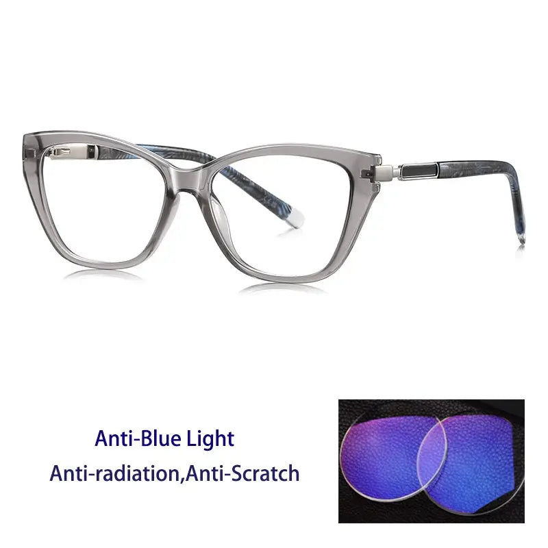 Women's Cat Eye Full Rim Acetate Reading Glasses 72209 — view 7 | Rx Spectacle