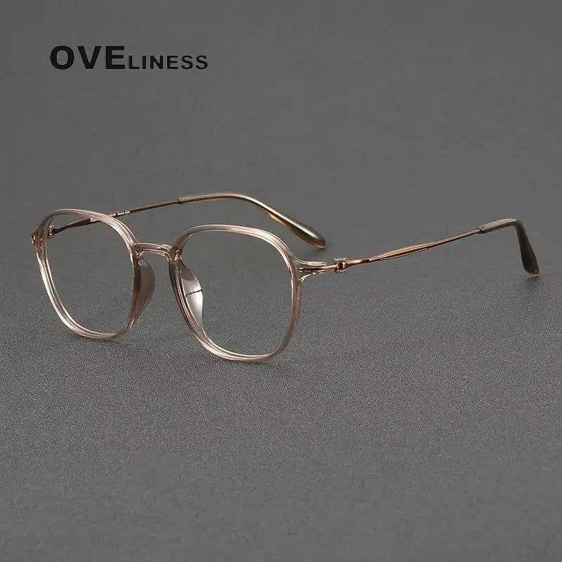 Women's Square Full Rim Titanium Prescription Glasses 86652 — view 3 | Rx Spectacle