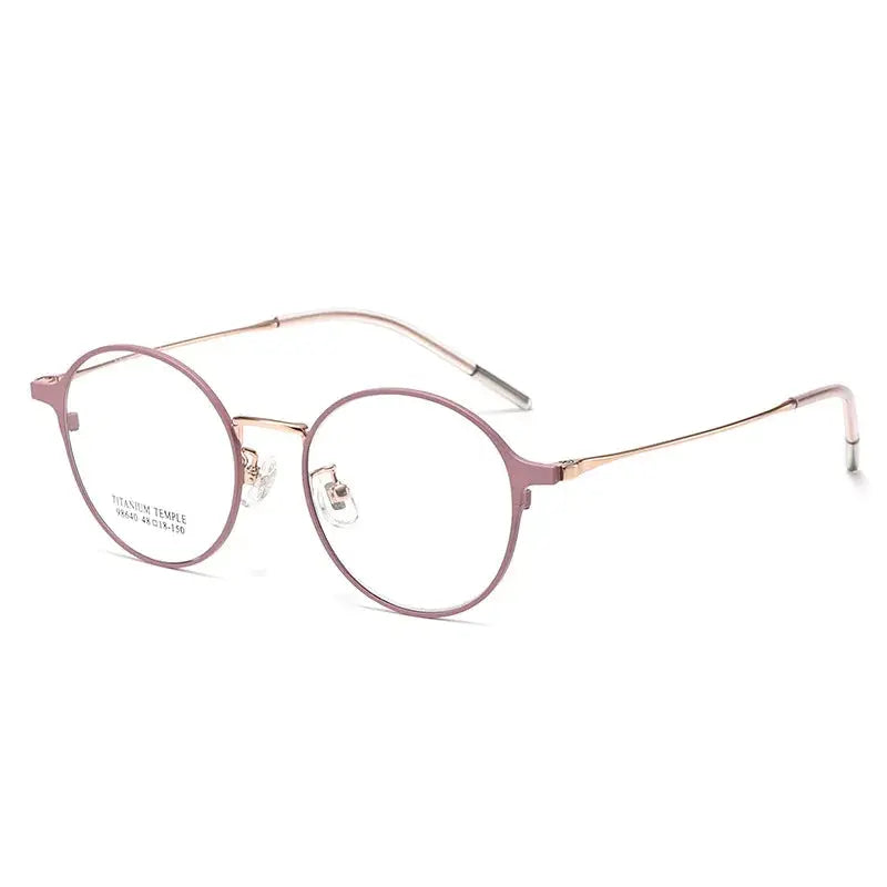 Women's Oval Full Rim Titanium Prescription Glasses 98640 — view 5 | Rx Spectacle