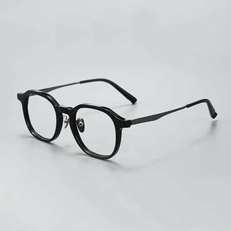 Unisex Square Full Rim Titanium Prescription Glasses 396574 — view 5 | Rx Spectacle