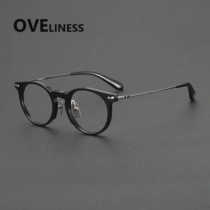 Unisex Round Full Rim Titanium Prescription Glasses 322147 — view 7 | Rx Spectacle