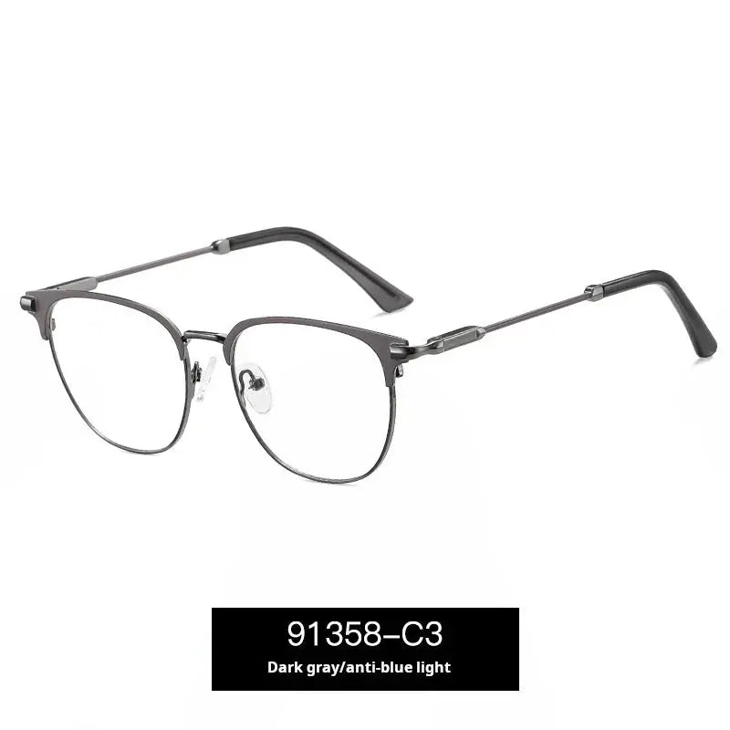 Women's Oval Full Rim Alloy Prescription Glasses 91358 — view 7 | Rx Spectacle