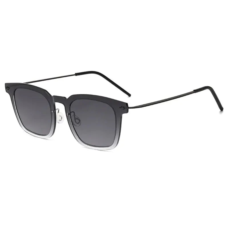 Unisex Square Full Rim Titanium Prescription Glasses 638346 — view 7 | Rx Spectacle