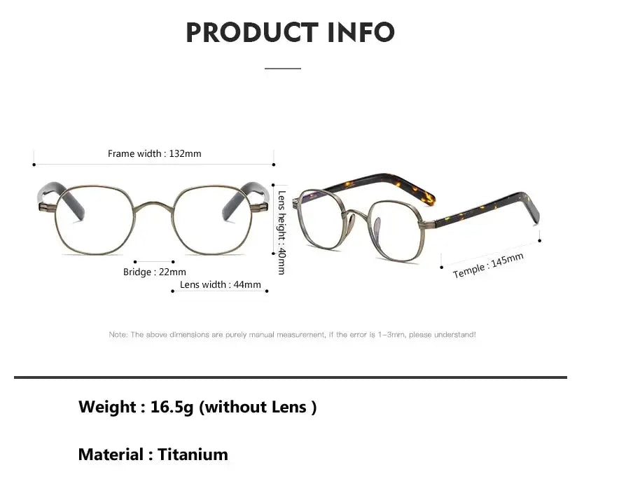 Women's Round Full Rim Titanium Prescription Glasses 369132 — view 2 | Rx Spectacle