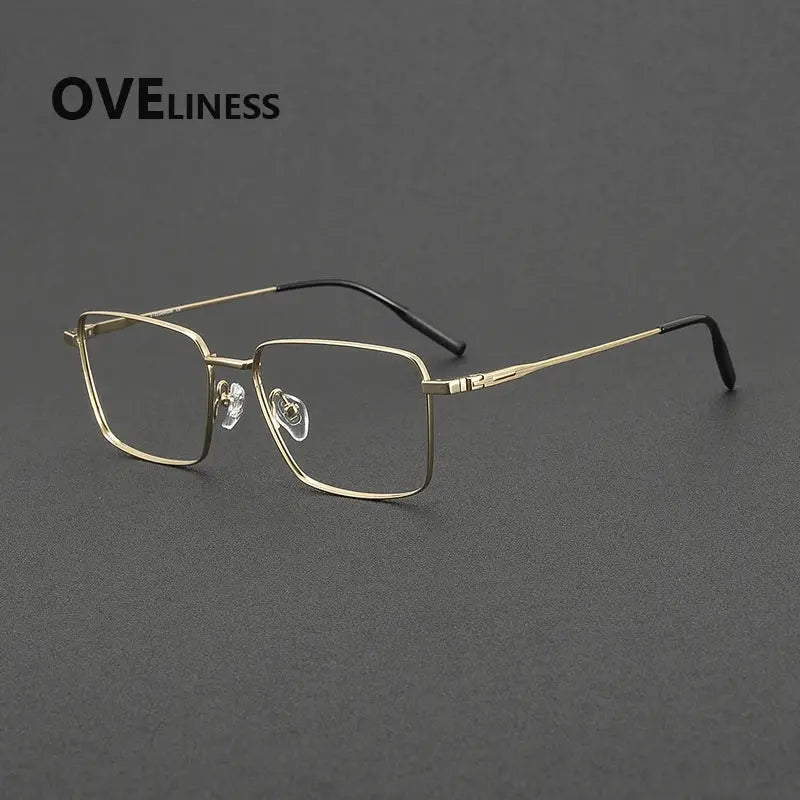 Unisex Polygon Full Rim Titanium Prescription Glasses 581058 — view 4 | Rx Spectacle