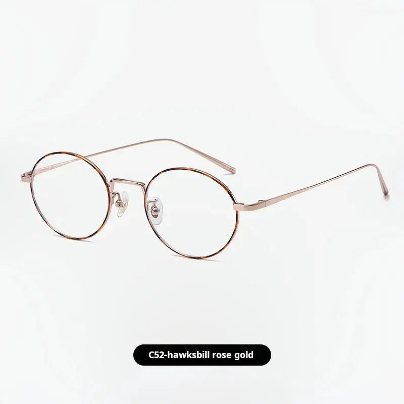 Unisex Oval Full Rim Titanium Prescription Glasses 722467 — view 4 | Rx Spectacle