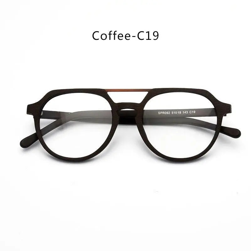Men's Oval Full Rim Double Bridge Prescription Glasses Spr092 — view 5 | Rx Spectacle