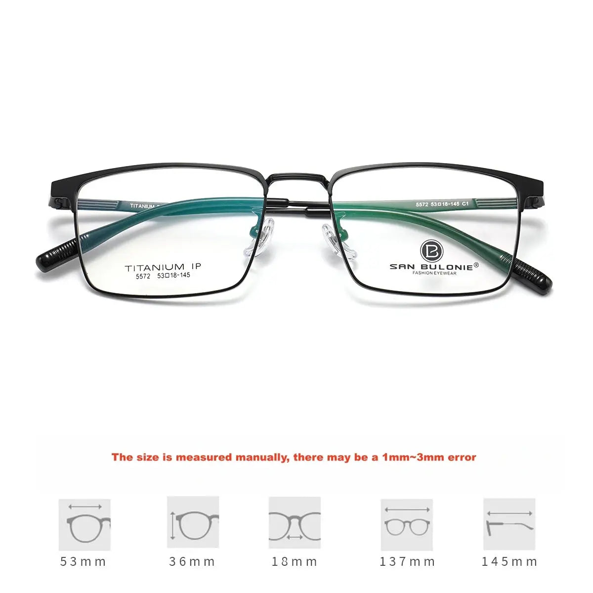 Women's Polygon Full Rim Titanium Prescription Glasses 365572 — view 7 | Rx Spectacle