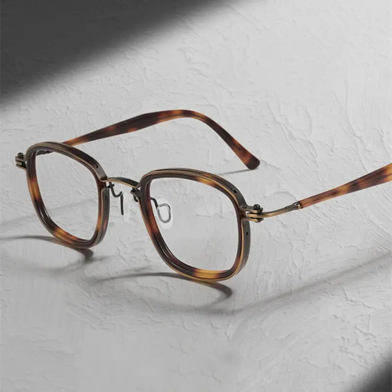 Unisex Square Full Rim Titanium Prescription Glasses 195863 — view 1 | Rx Spectacle