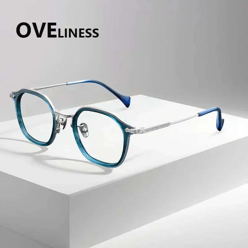 Unisex Oval Full Rim Titanium Prescription Glasses 926010 — view 6 | Rx Spectacle