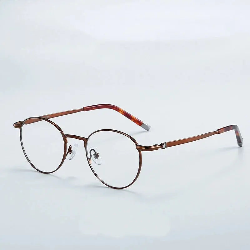 Women's Round Full Rim Titanium Prescription Glasses 905277 — view 3 | Rx Spectacle