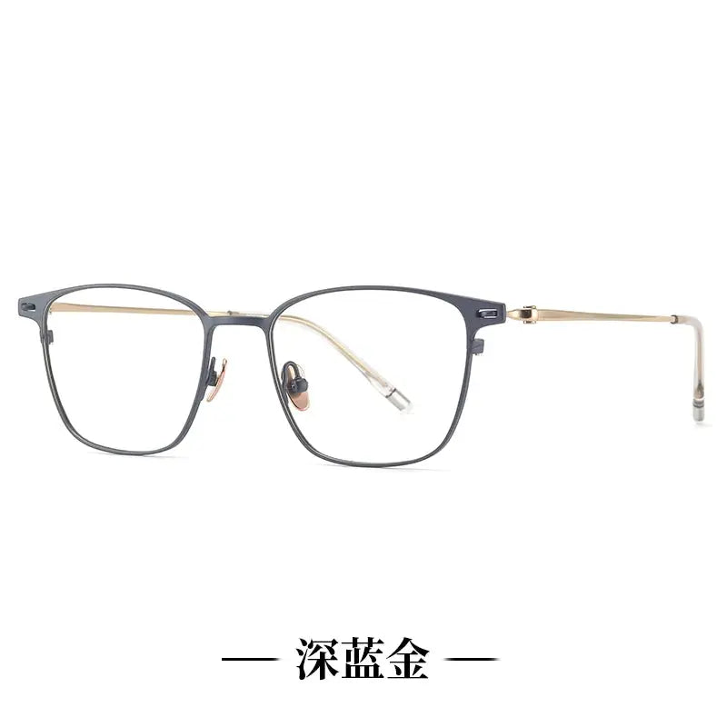 Unisex Square Full Rim Titanium Prescription Glasses 81504 — view 3 | Rx Spectacle