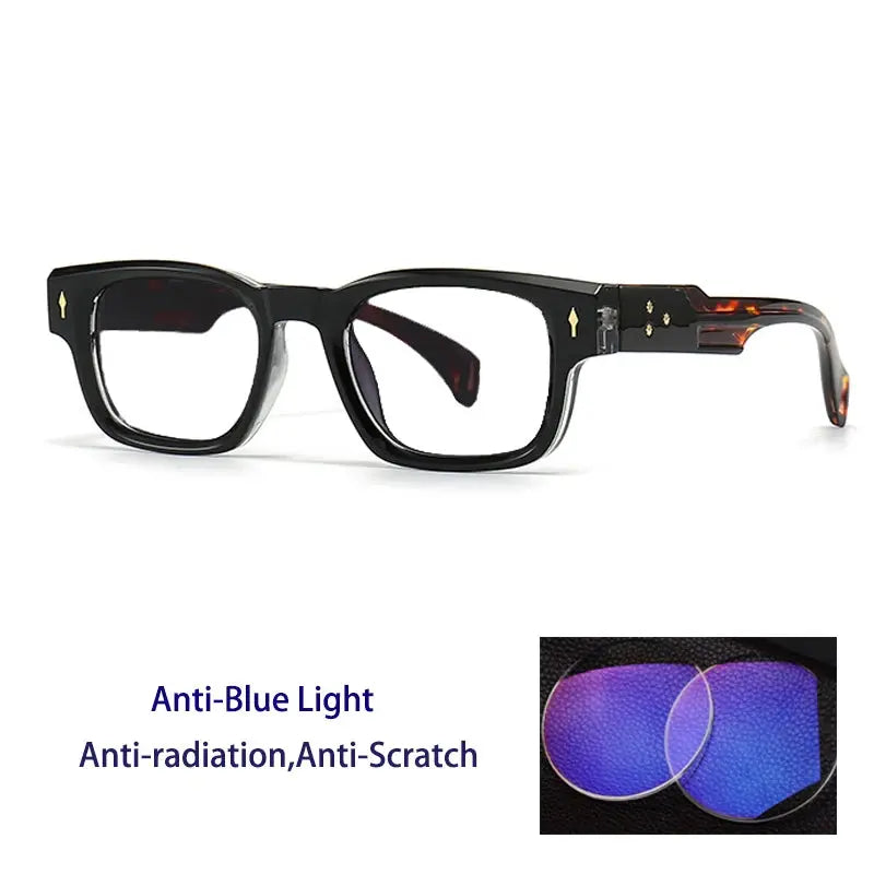 Unisex Rectangular Full Rim Acetate Prescription Glasses 341000 — view 13 | Rx Spectacle